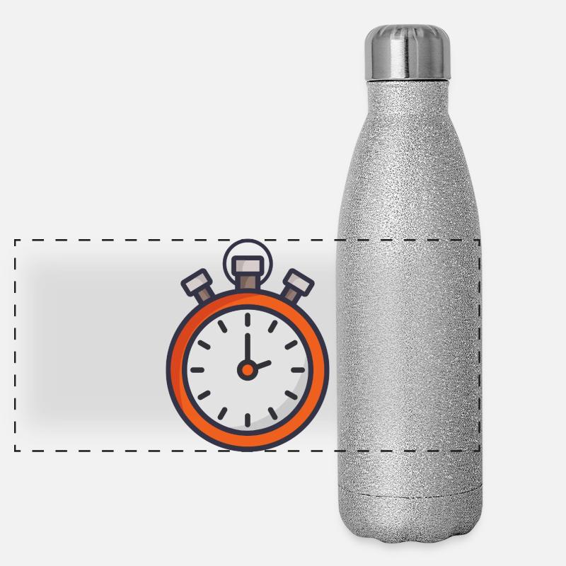 Stoppuhr Panorama Glitzer Isolierflasche 500 ml