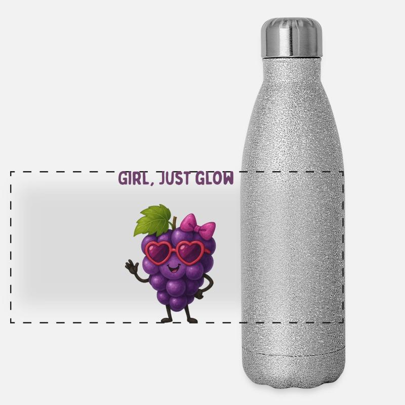 Grappe Glow Mädchen Power Panorama Glitzer Isolierflasche 500 ml