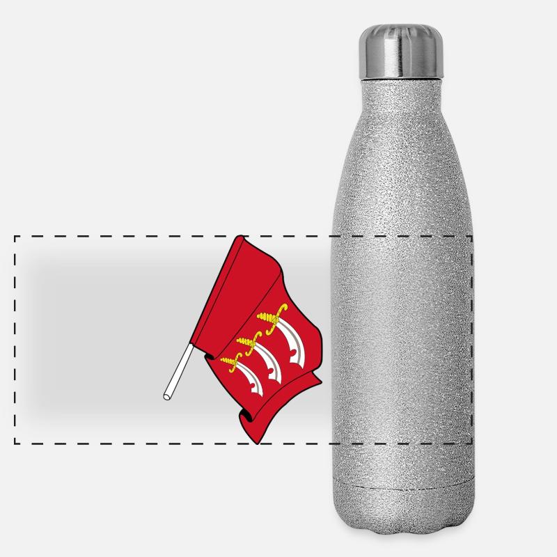 Drapeau de l’Essex Gourde isotherme panoramique pailletée 500 ml