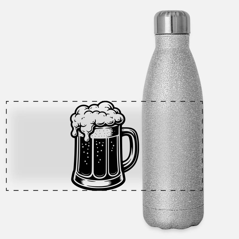 Pierre de bière Gourde isotherme panoramique pailletée 500 ml