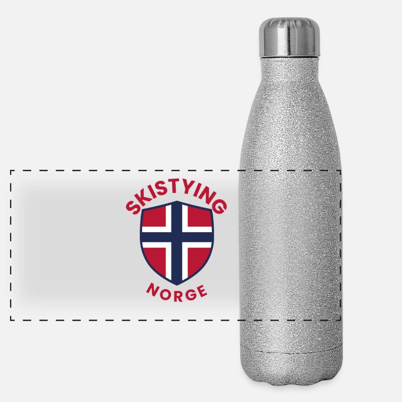Le bouclier du style ski de Norvège Gourde isotherme panoramique pailletée 500 ml