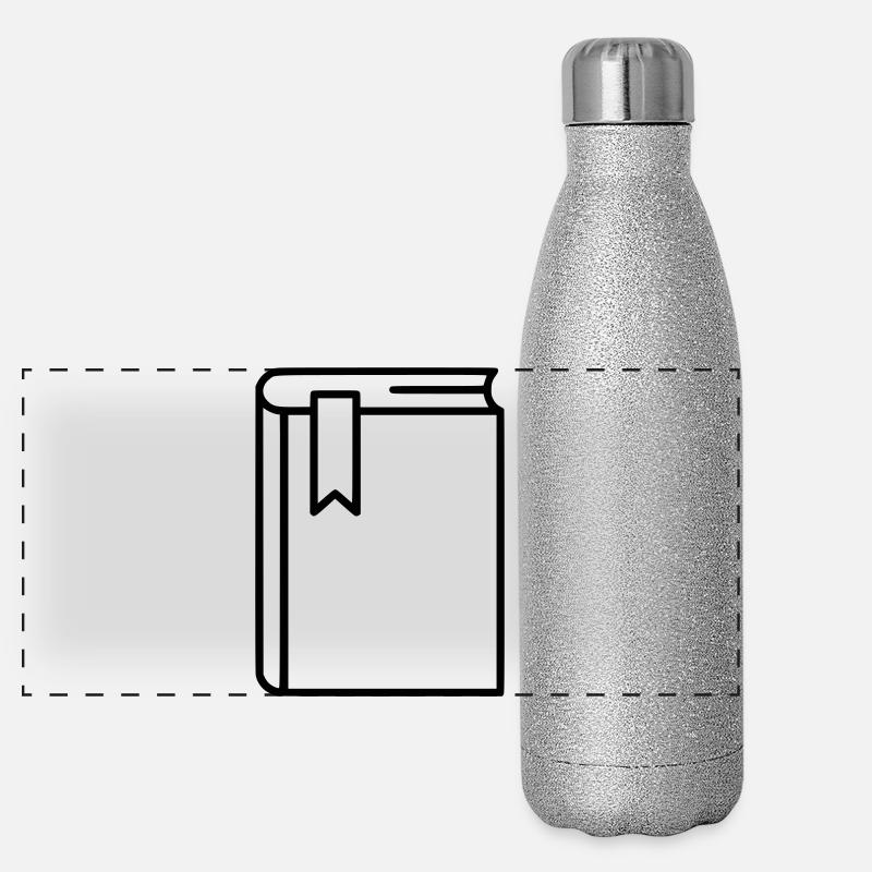 Book Notebook Bookmark Icon Panoramic Glitter Thermal Bottle 500 ml