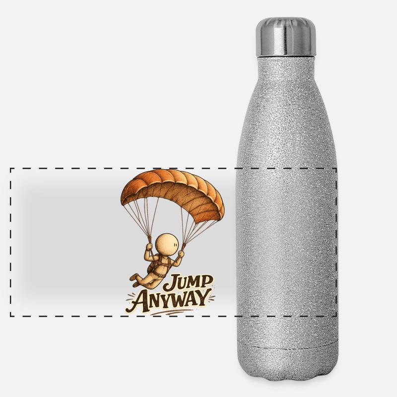 Der kleine Gedanke | Mut zum Sprung: Jump Anyway Panorama Glitzer Isolierflasche 500 ml