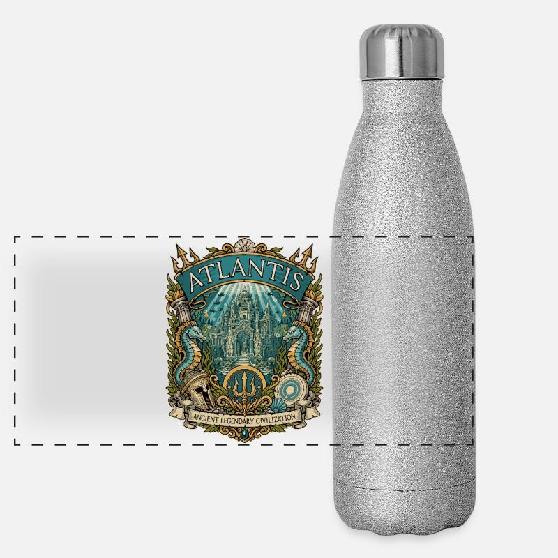 Atlantis: Ancient Sea Citadel Panoramic Glitter Thermal Bottle 500 ml