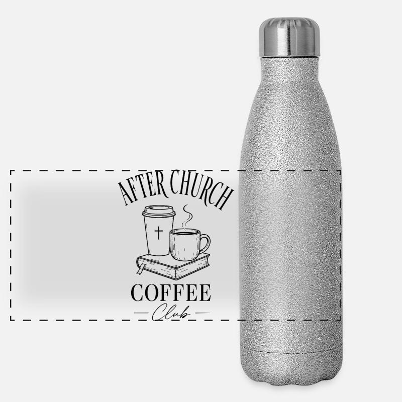Church Coffee - Panoramic Glitter Thermal Bottle 500 ml - silver glitter
