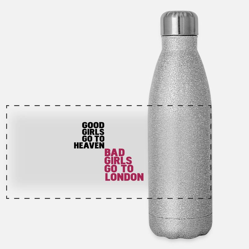 bonnes filles vont au ciel les mauvaises filles Gourde isotherme panoramique pailletée 500 ml