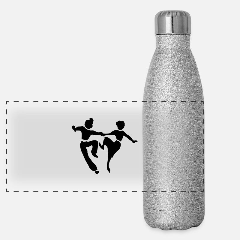 Retro Tanz von patjila Panorama Glitzer Isolierflasche 500 ml