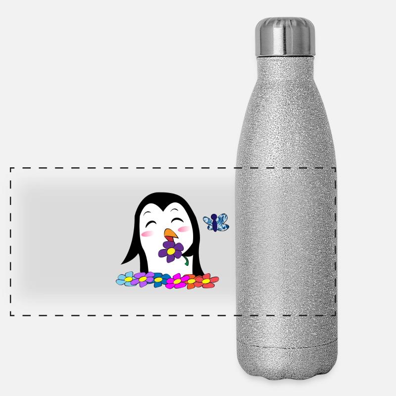 POWI Frühling Panorama Glitzer Isolierflasche 500 ml