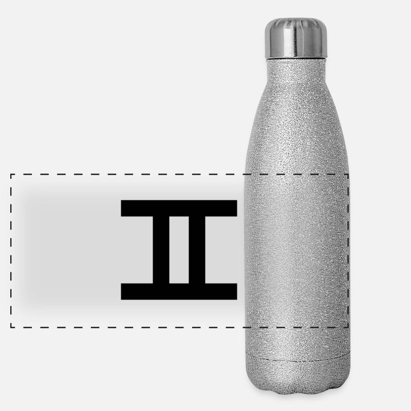 zahl_2_roemisch Panorama Glitzer Isolierflasche 500 ml