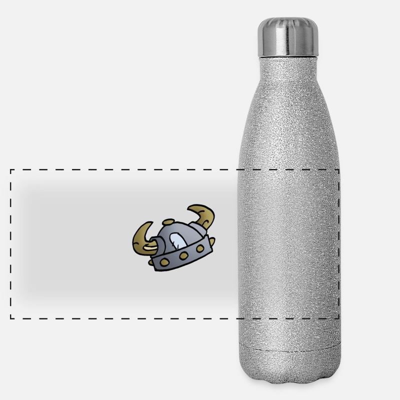 Wikinger - Helm Panorama Glitzer Isolierflasche 500 ml