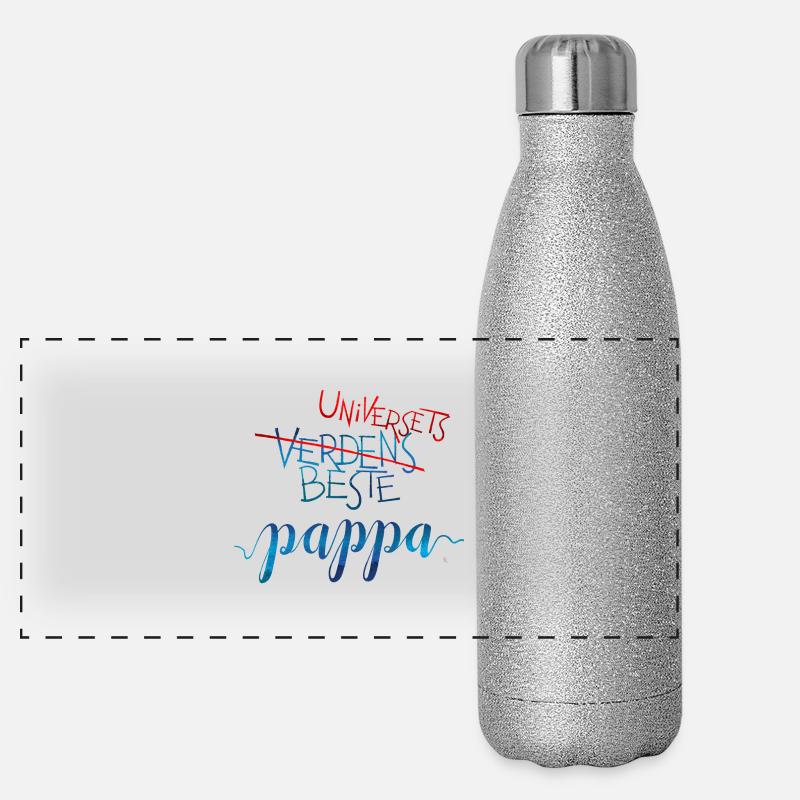 Universe Der beste Vati Panorama Glitzer Isolierflasche 500 ml