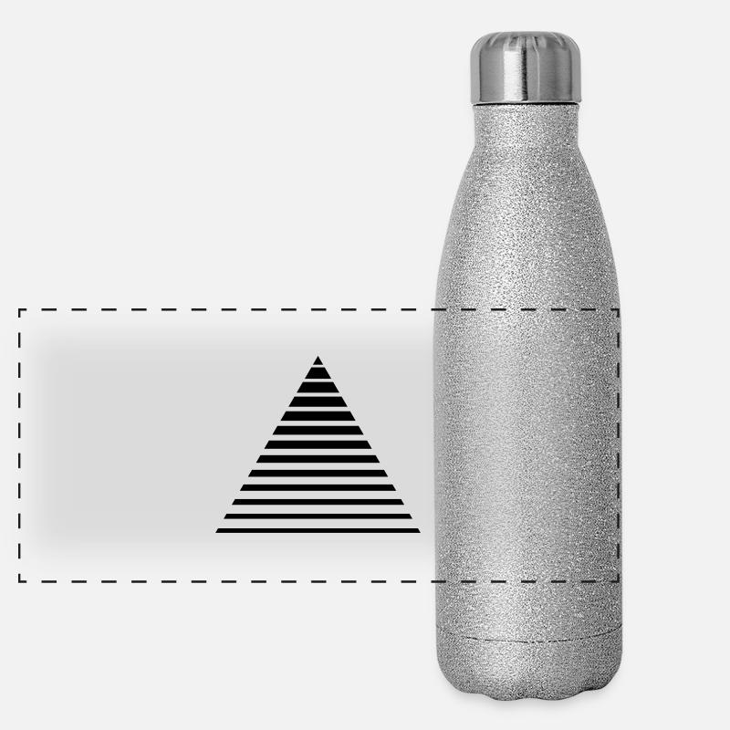 Triangle de lignes Gourde isotherme panoramique pailletée 500 ml