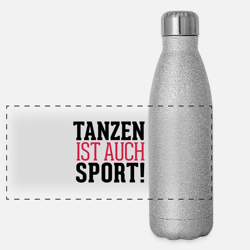 Tanzen ist auch Sport Panorama Glitzer Isolierflasche 500 ml