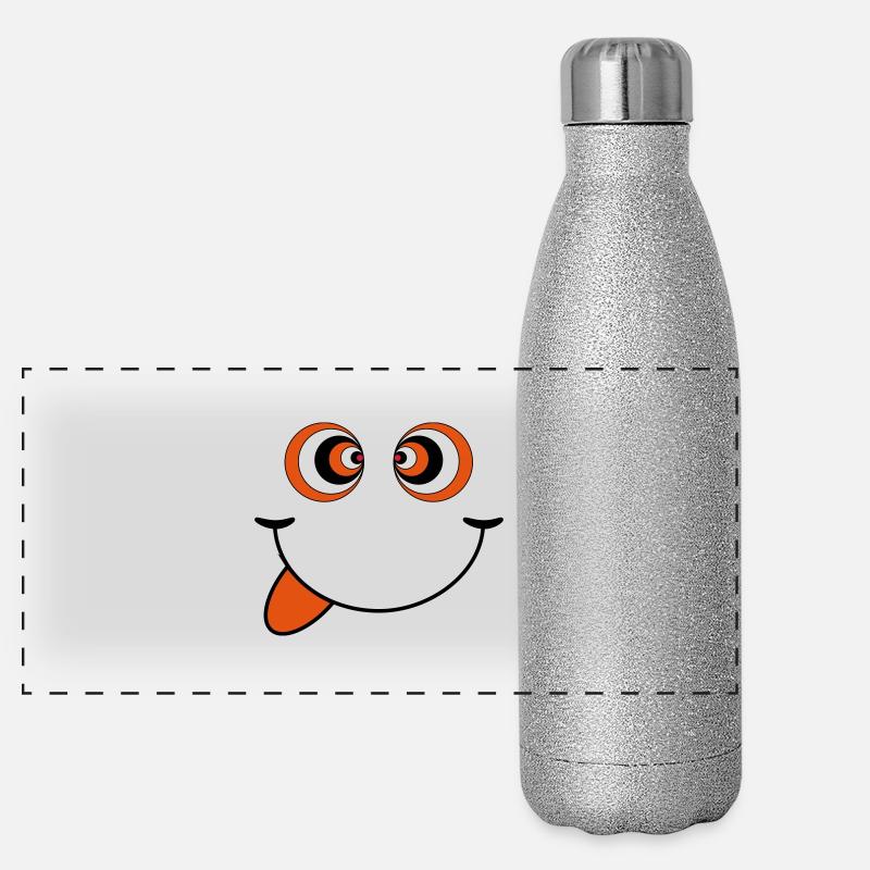 trippy smiley Panoramic Glitter Thermal Bottle 500 ml