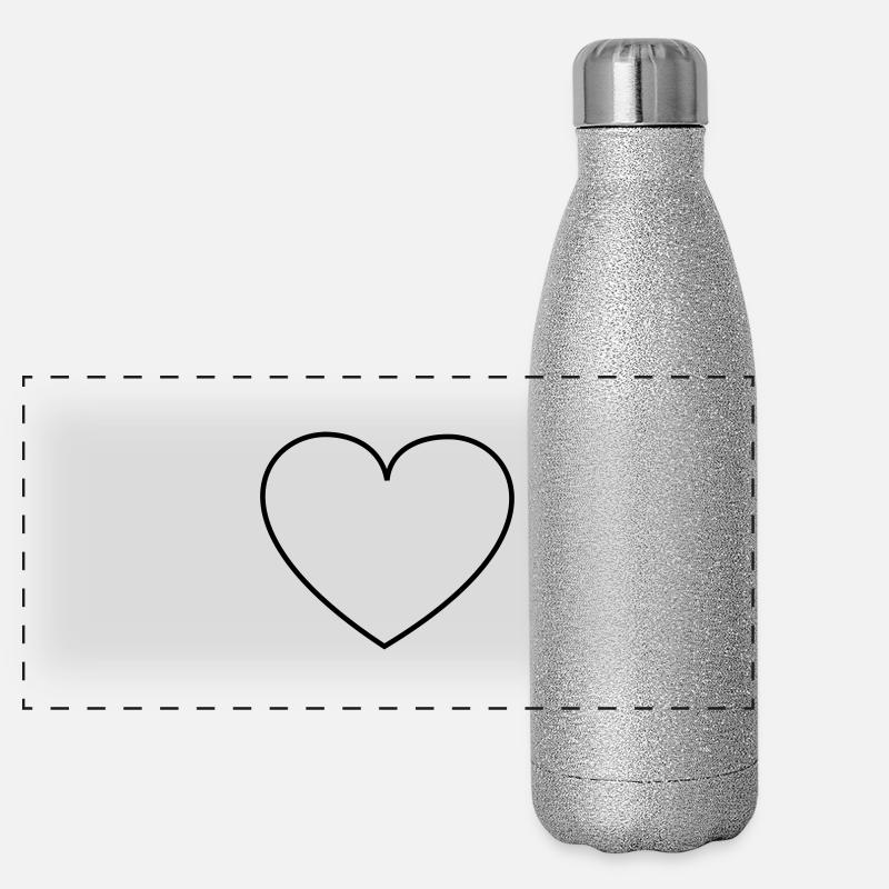 Kontur Herz Panorama Glitzer Isolierflasche 500 ml