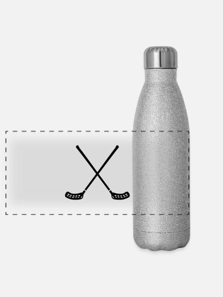 Floorball - Panoramic Glitter Thermal Bottle 500 ml - silver glitter - Front