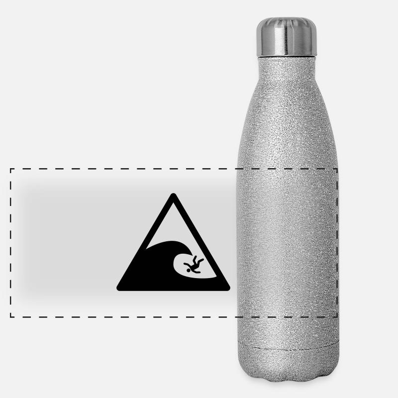 Tsunami, Unfall Panorama Glitzer Isolierflasche 500 ml