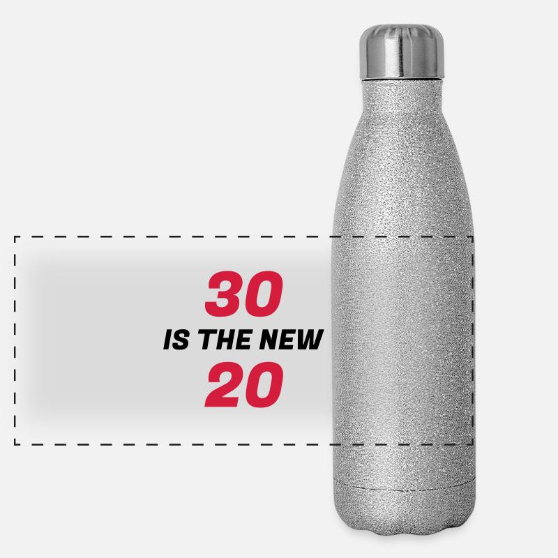 30 / geburtstag / Sport / birthday / dreißig Panorama Glitzer Isolierflasche 500 ml