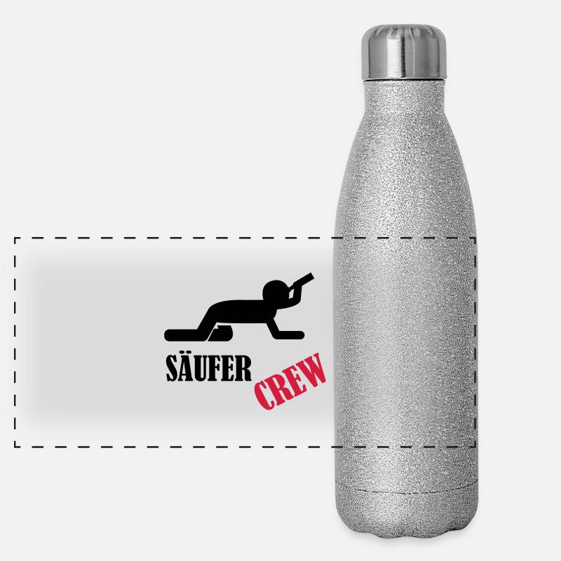 saeufer_crew Panorama Glitzer Isolierflasche 500 ml