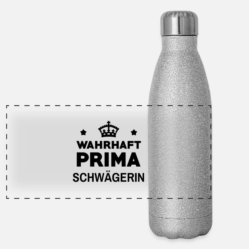 Ehe Schwager Liebe Paar Schwägerin Frau Braut Love Panorama Glitzer Isolierflasche 500 ml