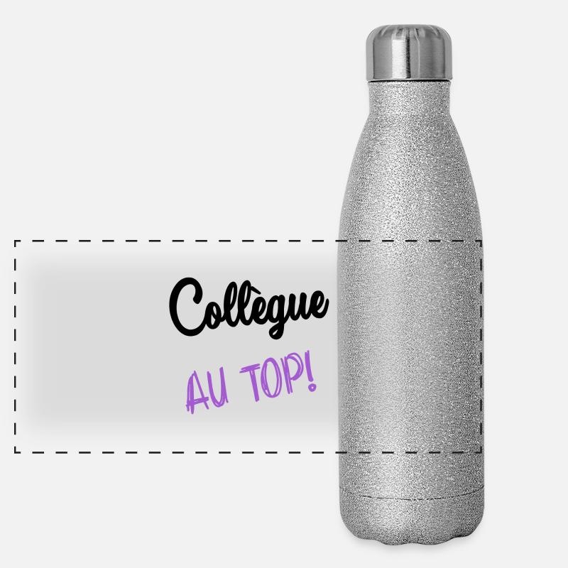 RUHESTAND. RUHESTAND. PENSIONIERT. GLÜCKLICHER RUHESTAND Panorama Glitzer Isolierflasche 500 ml