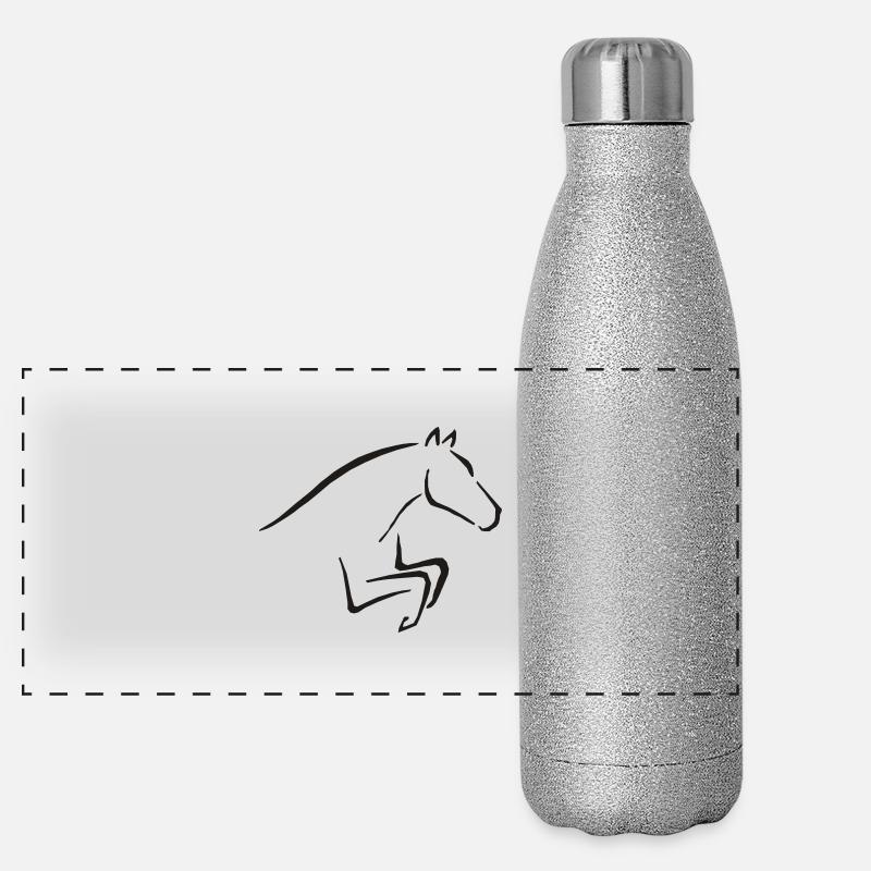 horse Panorama Glitzer Isolierflasche 500 ml