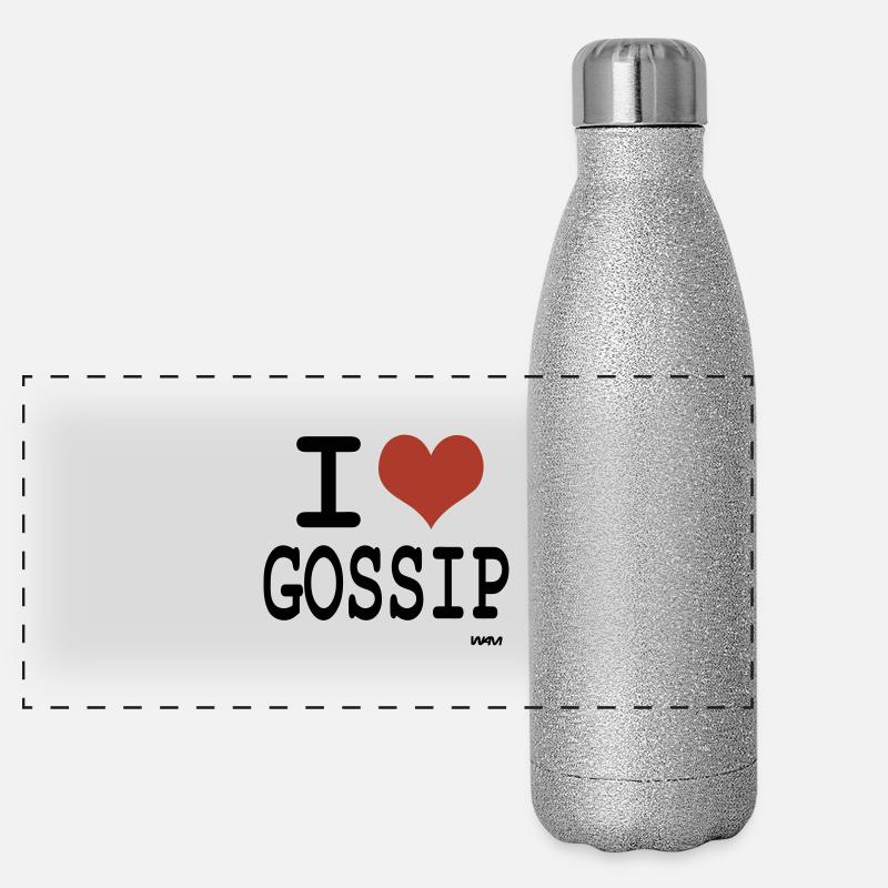 i love gossip by wam Gourde isotherme panoramique pailletée 500 ml