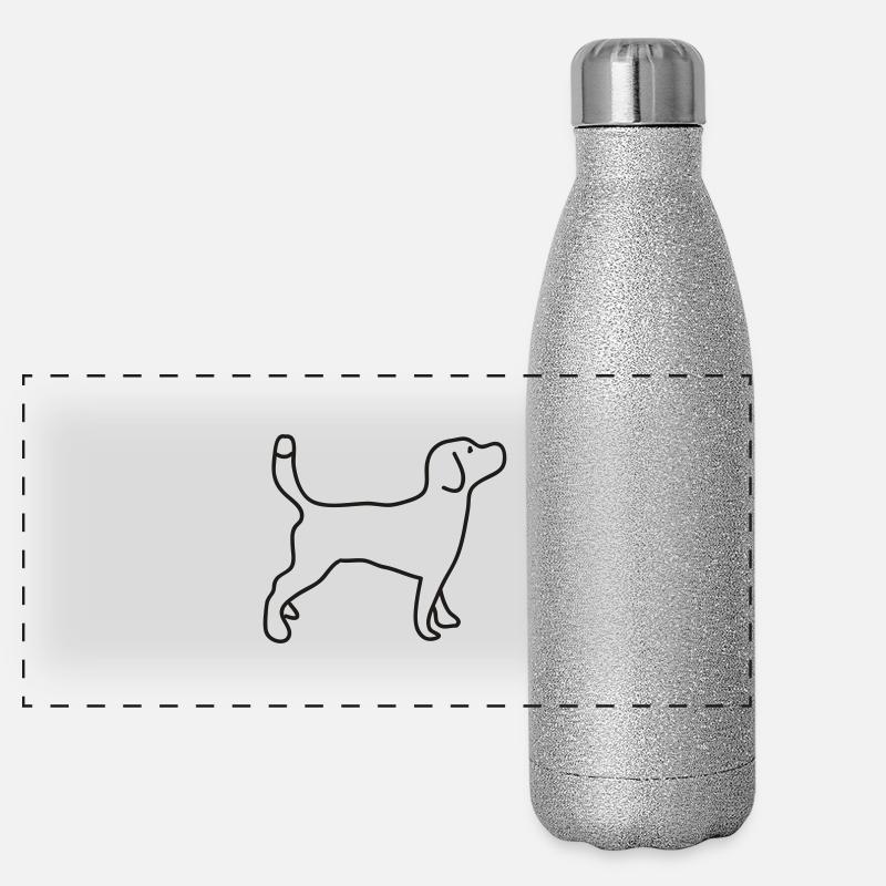 Beagle Panorama Glitzer Isolierflasche 500 ml