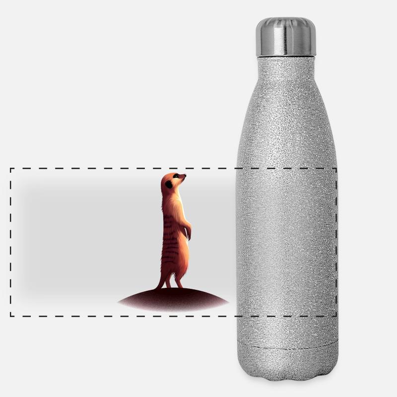 Erdmännchen Panorama Glitzer Isolierflasche 500 ml