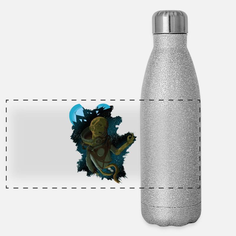 Alien Tote in Space Panorama Glitzer Isolierflasche 500 ml