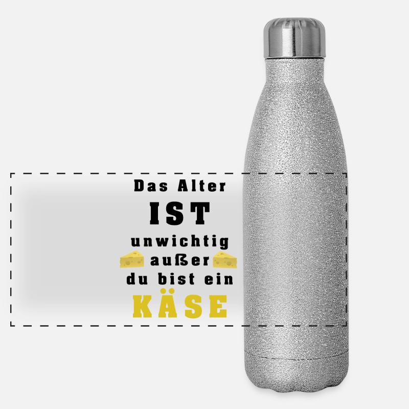 Käse Panorama Glitzer Isolierflasche 500 ml