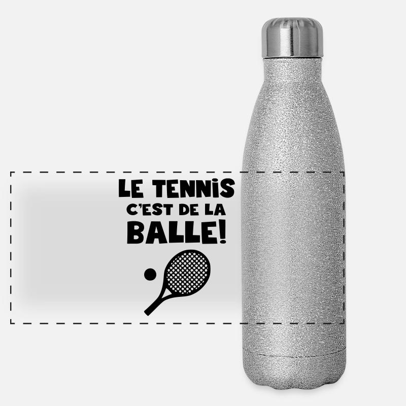le tennis c'est de la balle Gourde isotherme panoramique pailletée 500 ml