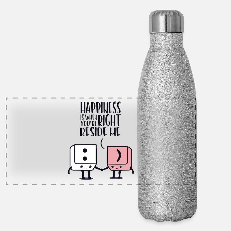 Valentinstag Happy Valentine Geschenk Liebe Panorama Glitzer Isolierflasche 500 ml
