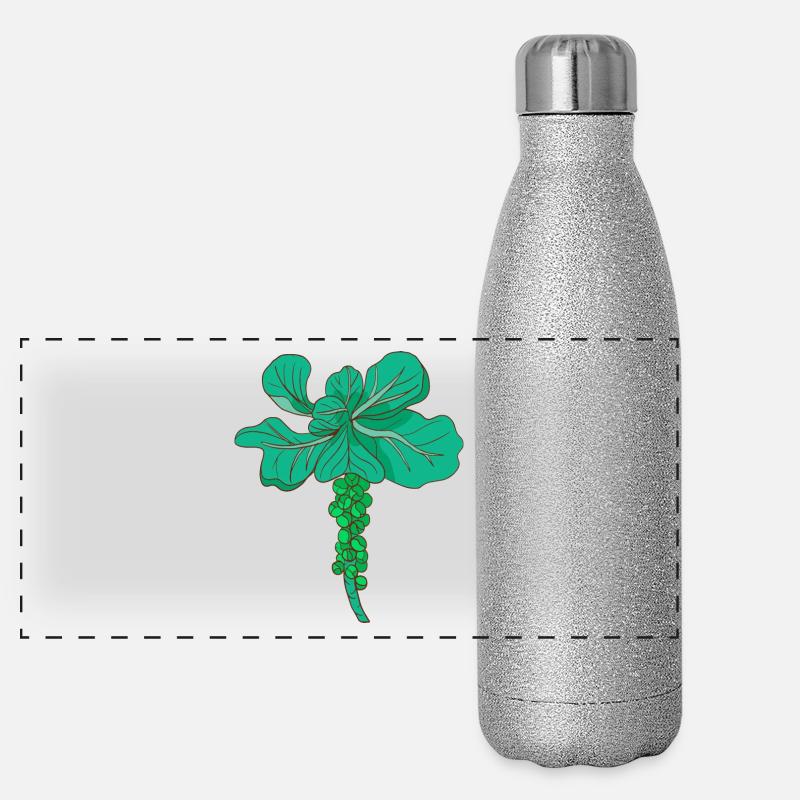 Choux de Bruxelles Choux de chou de Bruxelles choux de chou Gourde isotherme panoramique pailletée 500 ml
