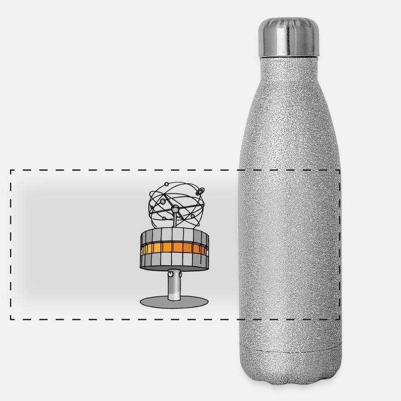 World time clock BERLIN c Panoramic Glitter Thermal Bottle 500 ml