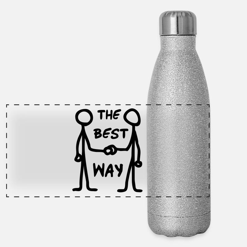 Kommunikation / Reden / Sprechen / Verstehen Panorama Glitzer Isolierflasche 500 ml