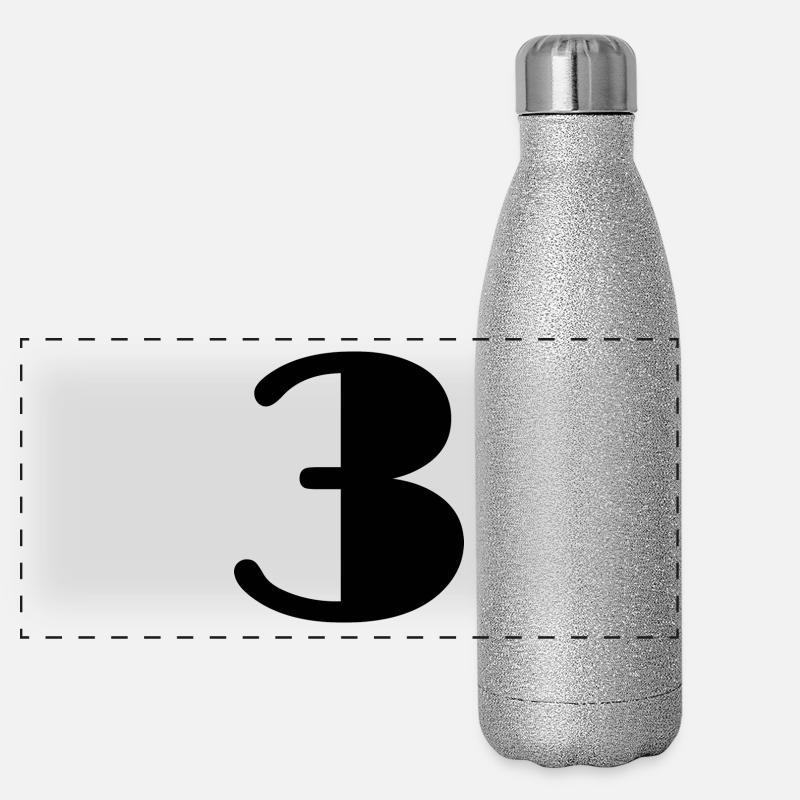 3. 3 YEARS. 3RD ANNIVERSARY. BIRTHDAY 3 YEARS Panoramic Glitter Thermal Bottle 500 ml