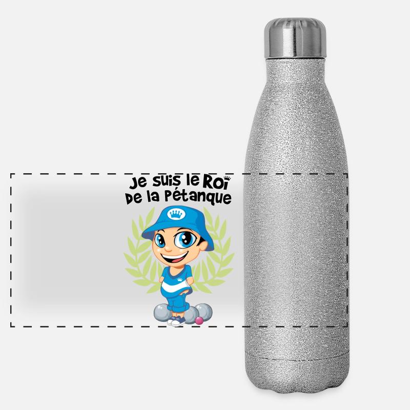 König der Schalen Panorama Glitzer Isolierflasche 500 ml