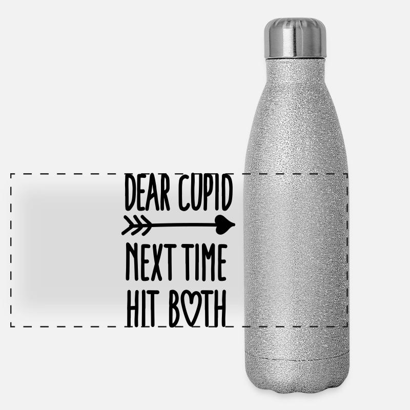Dear Cupid next time hit both Panorama Glitzer Isolierflasche 500 ml