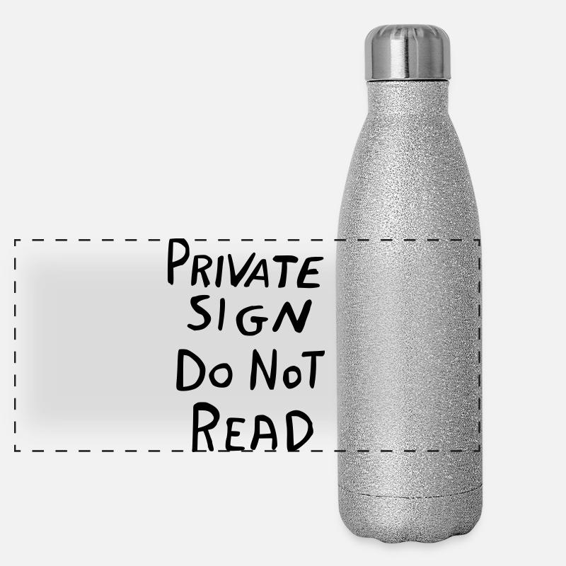 Panneau de zone privée - Design secret amusant Gourde isotherme panoramique pailletée 500 ml