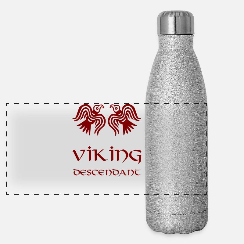 Wikinger-Nachfahre Rost Panorama Glitzer Isolierflasche 500 ml