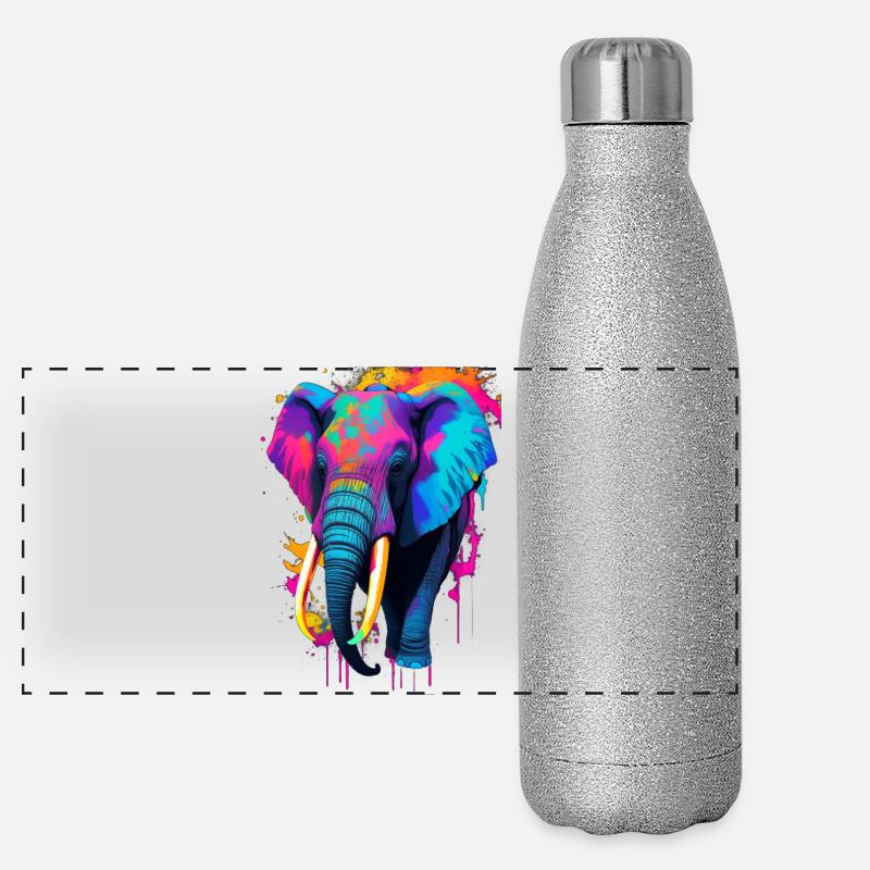 Éléphant Gourde isotherme panoramique pailletée 500 ml