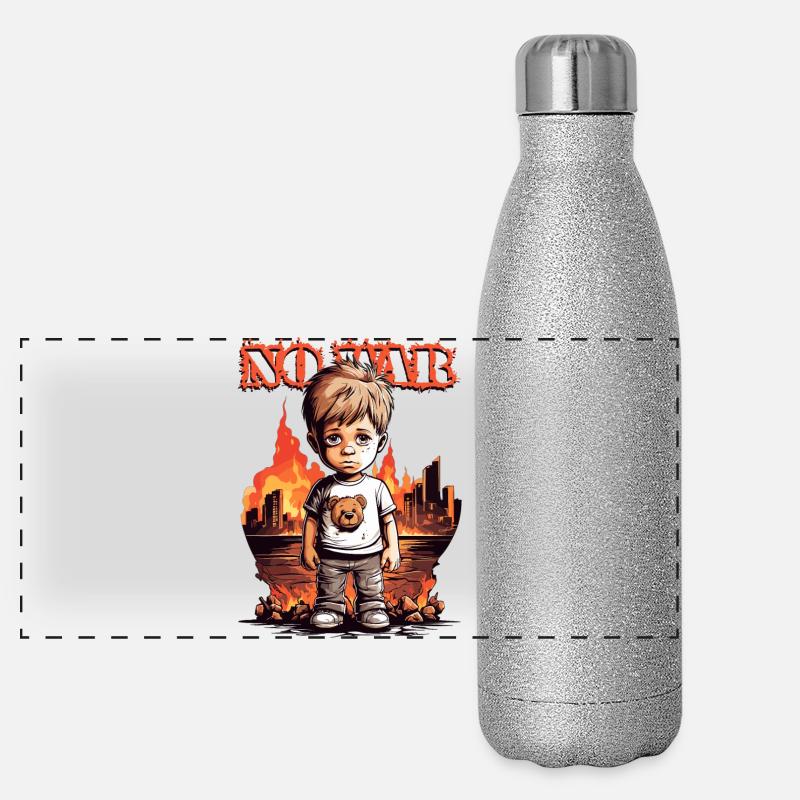 No war ! Panoramic Glitter Thermal Bottle 500 ml