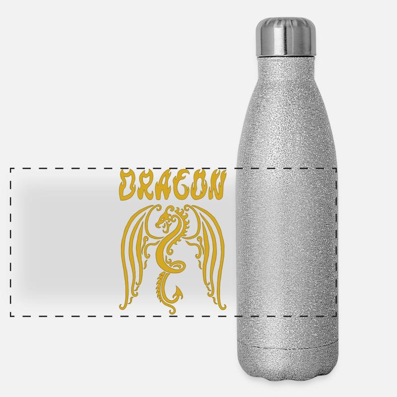 Dragon d or Gourde isotherme panoramique pailletée 500 ml