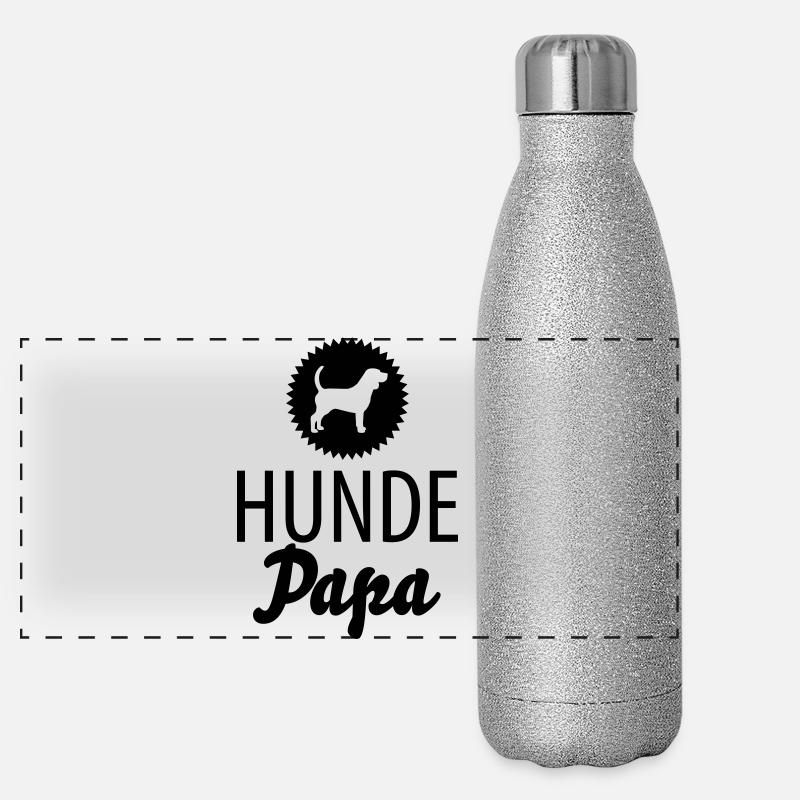 Hunde Papa Panorama Glitzer Isolierflasche 500 ml