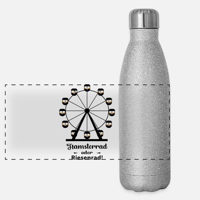 Hamster wheel or Ferris wheel Panoramic Glitter Thermal Bottle 500 ml