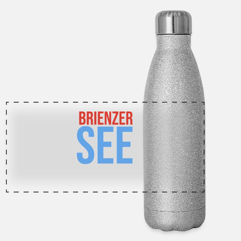 Souvenir du lac de Brienz Gourde isotherme panoramique pailletée 500 ml