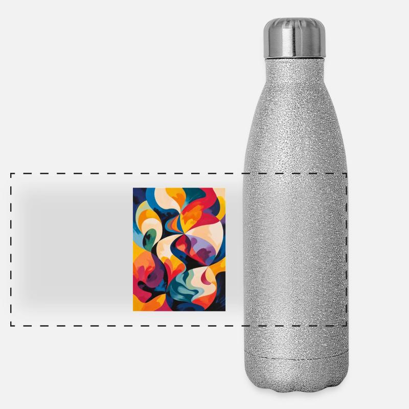 Die Kunst der Kurven Panorama Glitzer Isolierflasche 500 ml