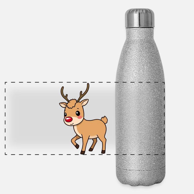 Rentier Panorama Glitzer Isolierflasche 500 ml