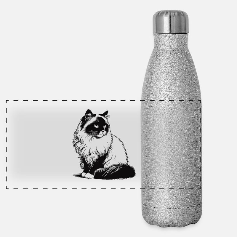 Ragdoll Cat Design – Gentle, Big and Adorable Panoramic Glitter Thermal Bottle 500 ml
